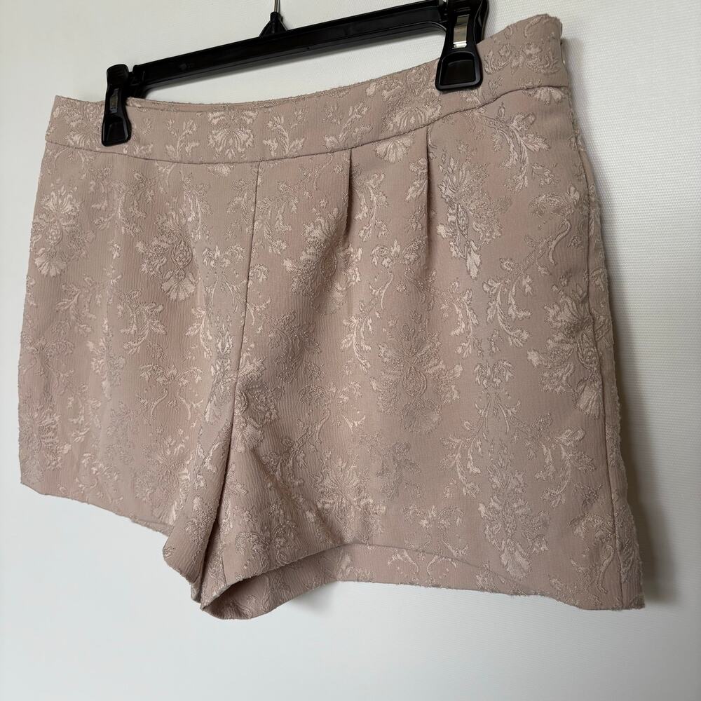 Toile Printed Champagne Colored Mini Short - Medium